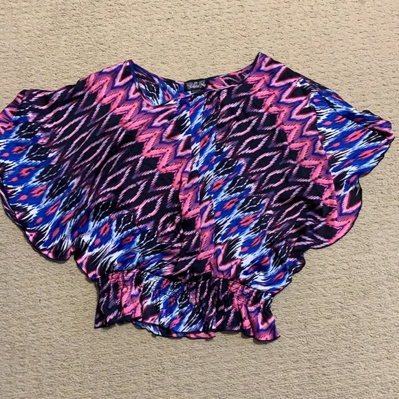 Tattoo Me Shirt Top Plus 2X Batwing Flutter Sleeve - Picture 11 of 11